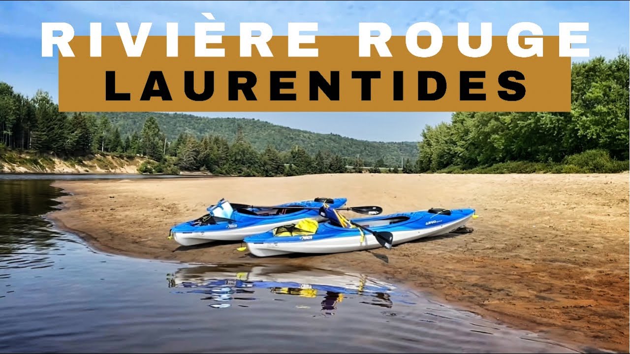 Kayak sur la rivière Rouge, La Conception,  Laurentides près de Mont-Tremblant