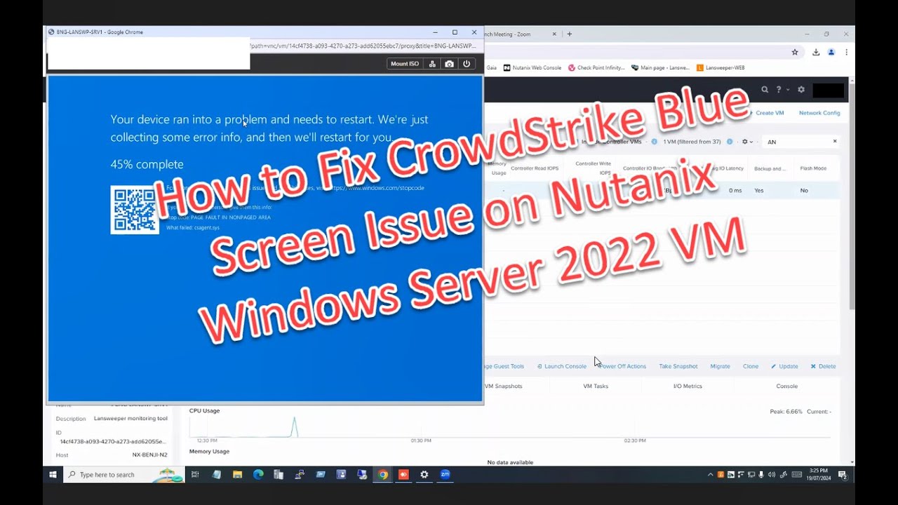 How to Fix CrowdStrike Blue Screen Issue on Nutanix Windows Server 2022 VM