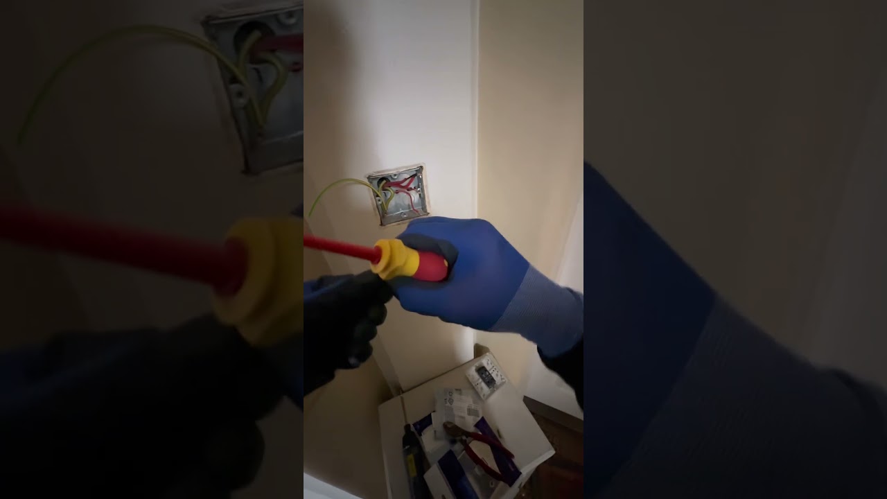 When you replace a plastic light switch to Metal&hellip;#electrician #diyelectrical #electrical