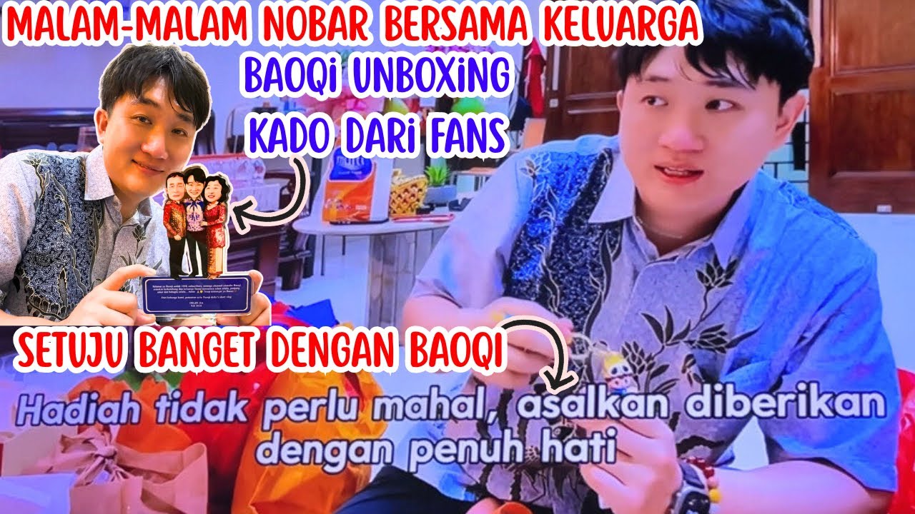 NOBAR BAOQI UNBOXING KADO‼️KATA BAOQI SUKA BANGET DENGAN KADONYA🥰HAPPY BANGET DENGERNYA