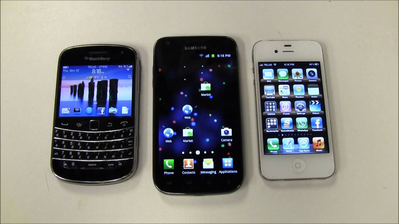 Blackberry vs iPhone vs Android - FACE OFF!!!