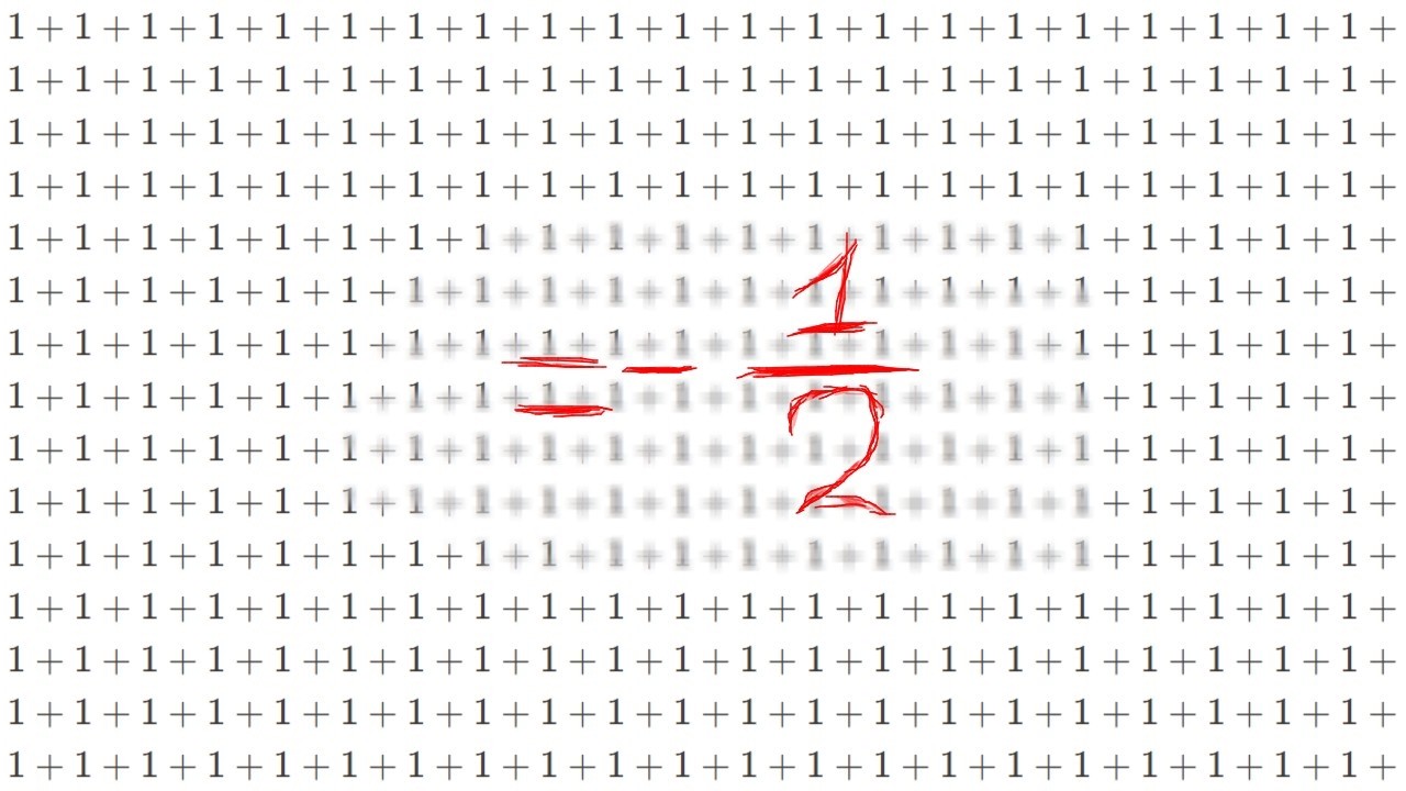 1+1+1+1+1+1+...=-0.5