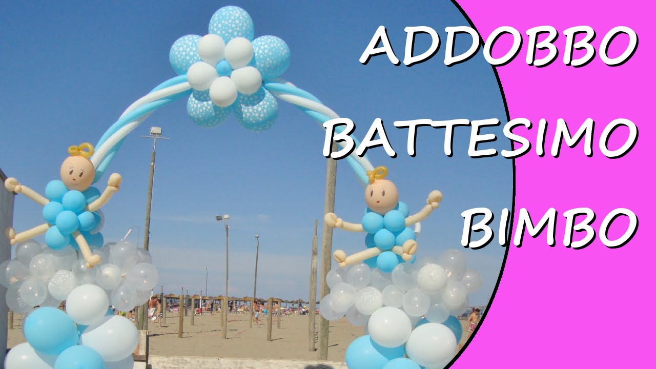 Addobbo battesimo bambino - Decorazioni con palloncini per Battesimo