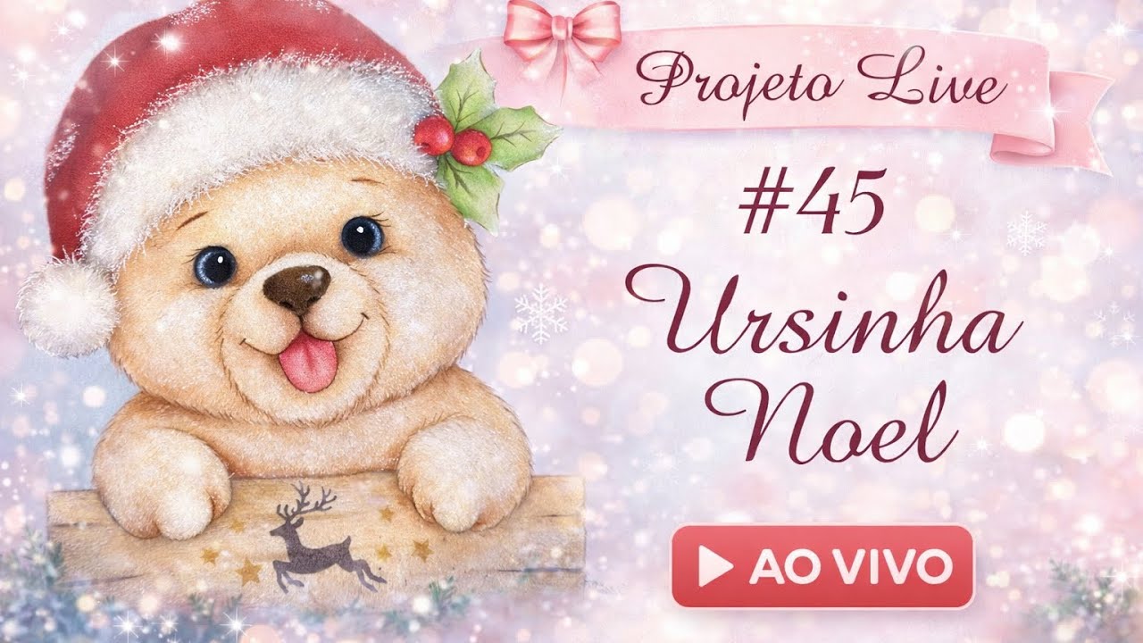 Pintando projeto live #45 ursinha  Noel