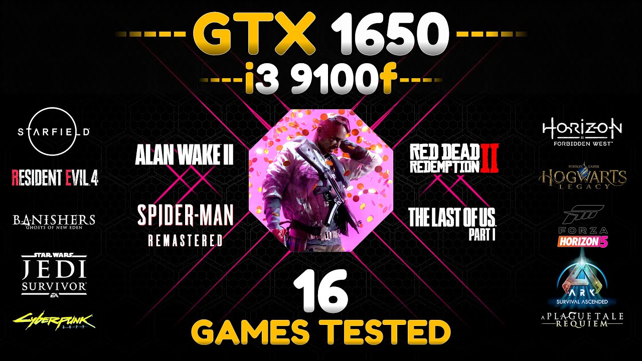 i3 9100f + GTX 1650 - Test in 16 Games
