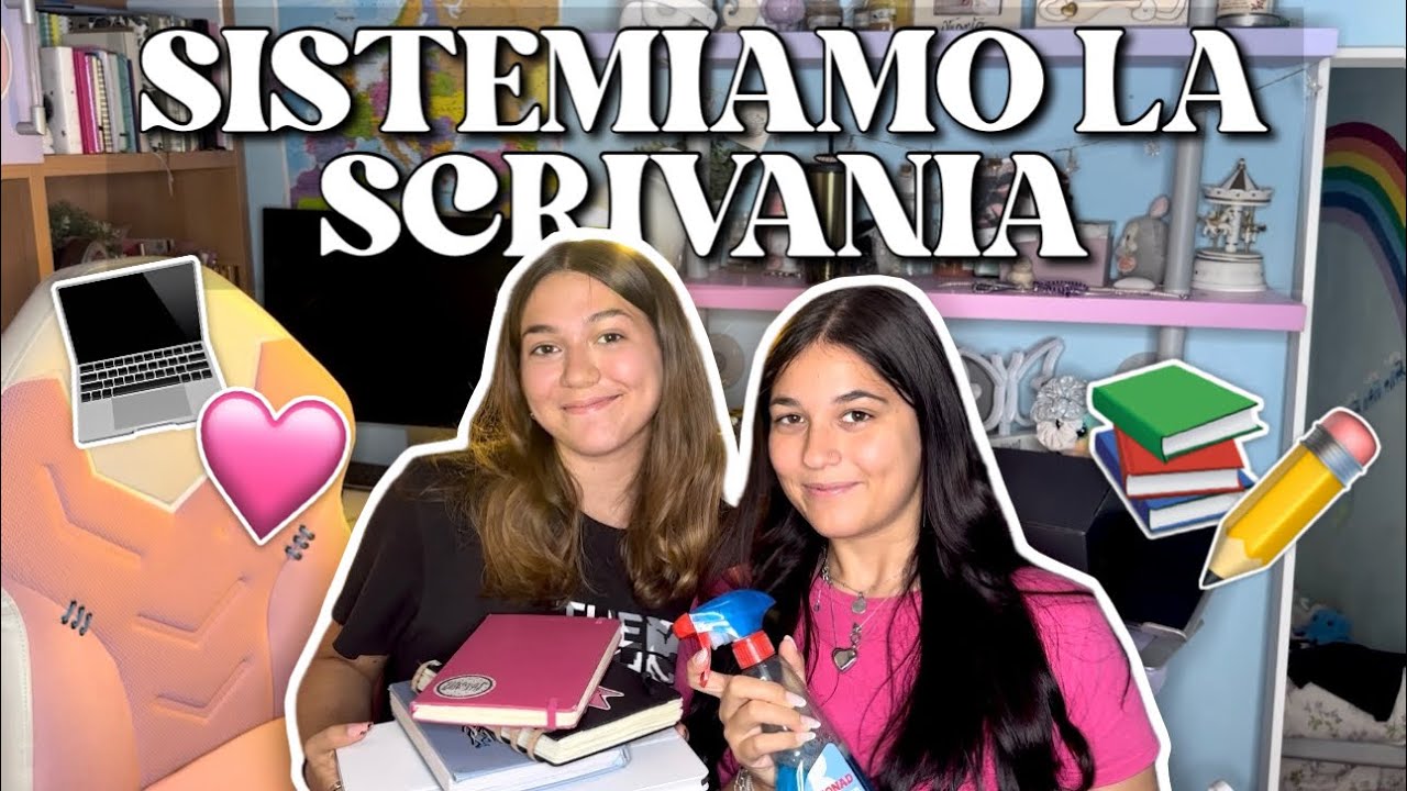 SISTEMIAMO LA SCRIVANIA+decluttering✏️💖// back to school