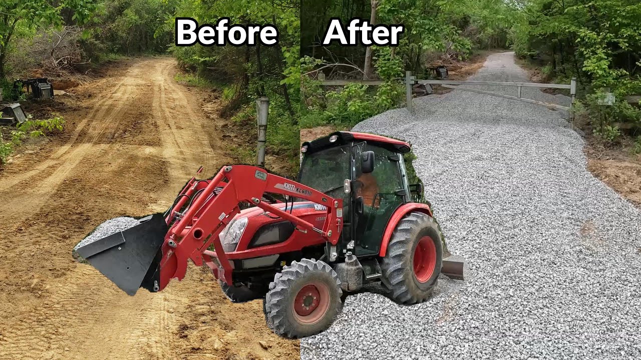 Kioti NX5510 building a new gravel driveway @Kapper Outdoors Project 291