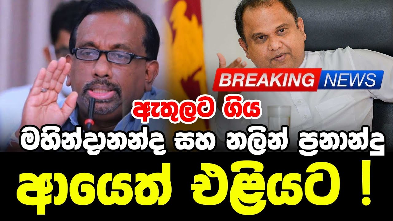 ඇතුලට ගිය මහින්දානන්ද සහ නලින් ප්‍රනාන්දු ආයෙත් එළියට ! | Neth News