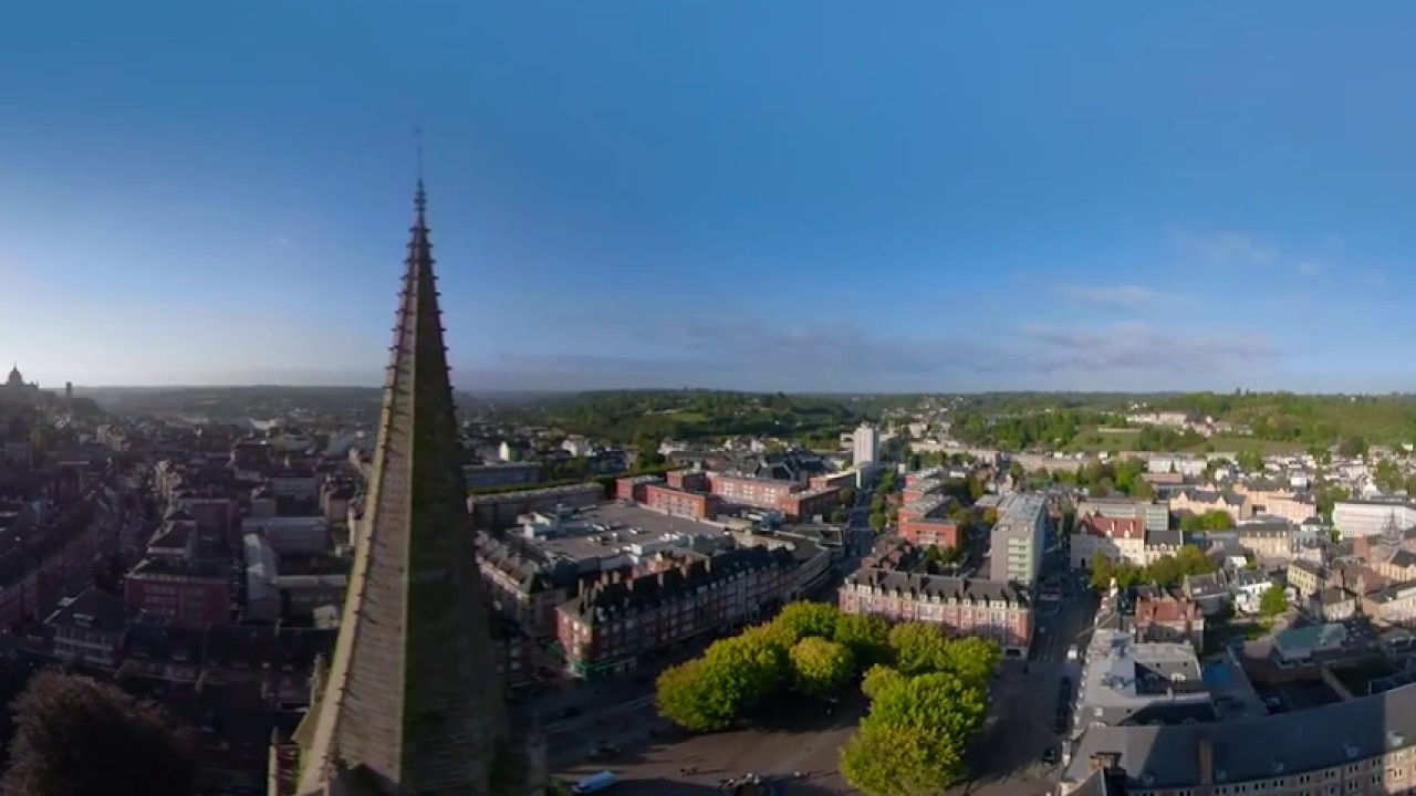 Lisieux vue du ciel en 360 VR