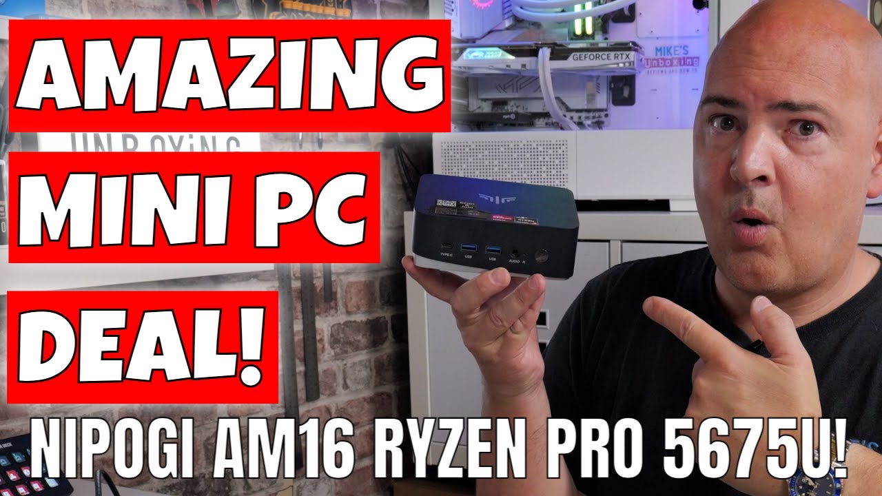 BEST Value TINY Mini PC Desktop Computer NipoGi AM16 Ryzen Pro 5675U 16GB