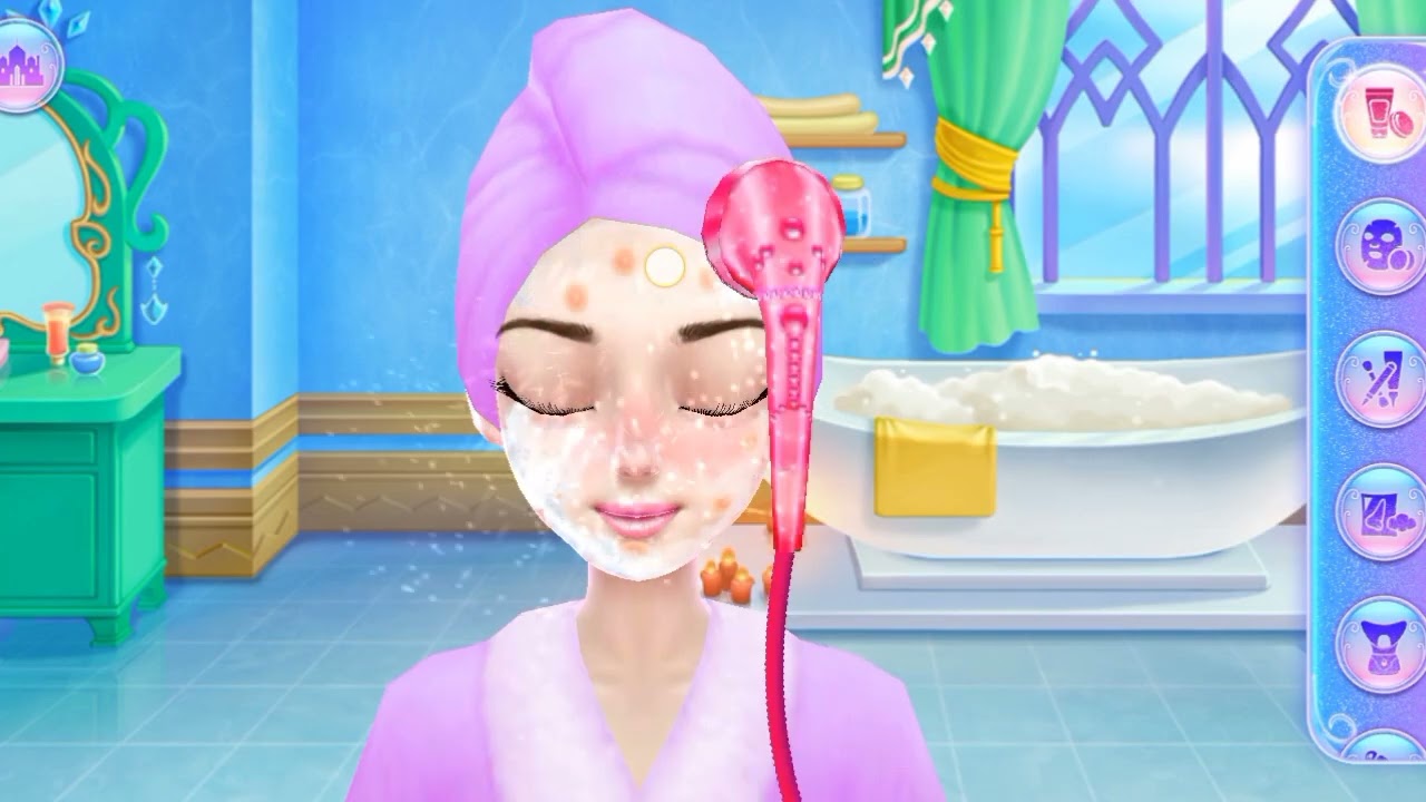 Created 🌟💫 ice princess Royal wedding days makeup salon clothes shop Barbie game dolls dress up cake