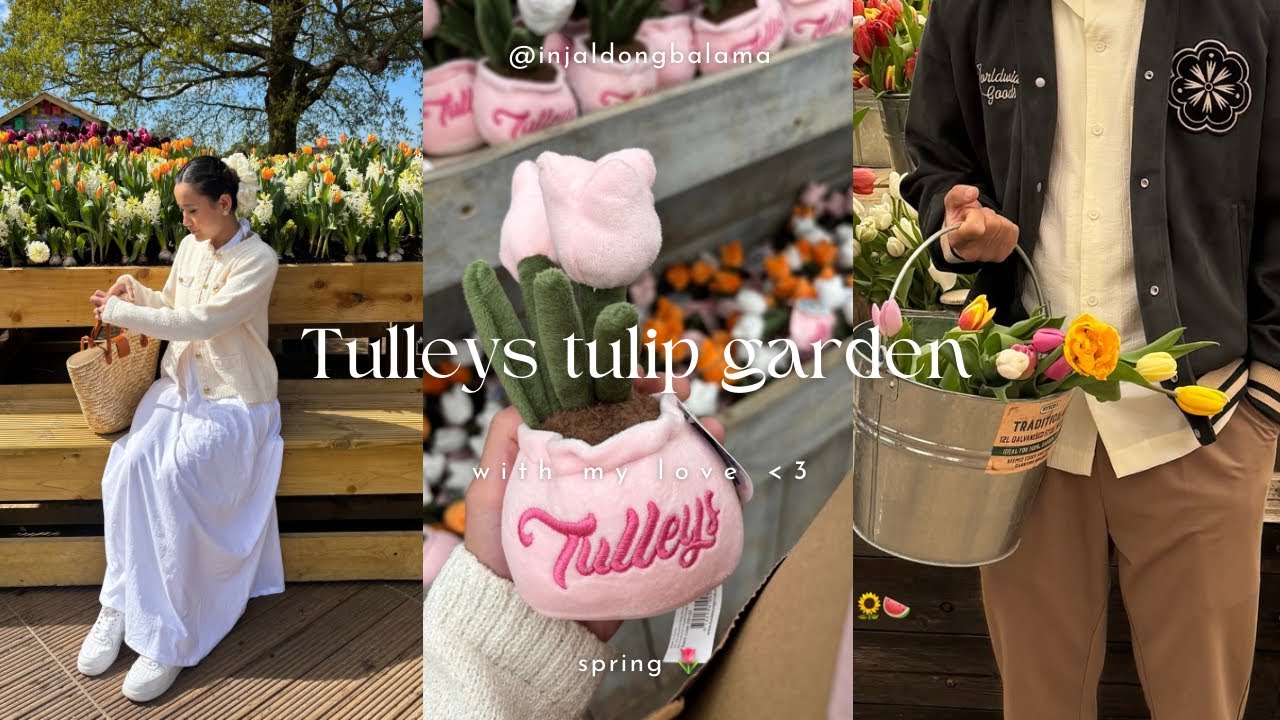 tulleys tulip garden with my love 🌷- a spring vlog!  #vlog #tulipgarden #weekend #adayinmylife