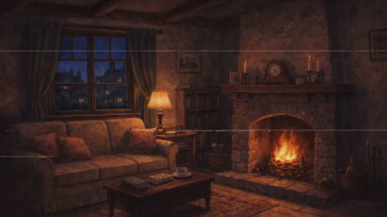 Cozy Nights with 1940s Oldies Music and a ROARING Fireplace