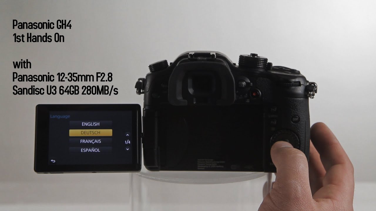 4K UHD Panasonic Lumix GH4 first Hands-On + Menu setting up