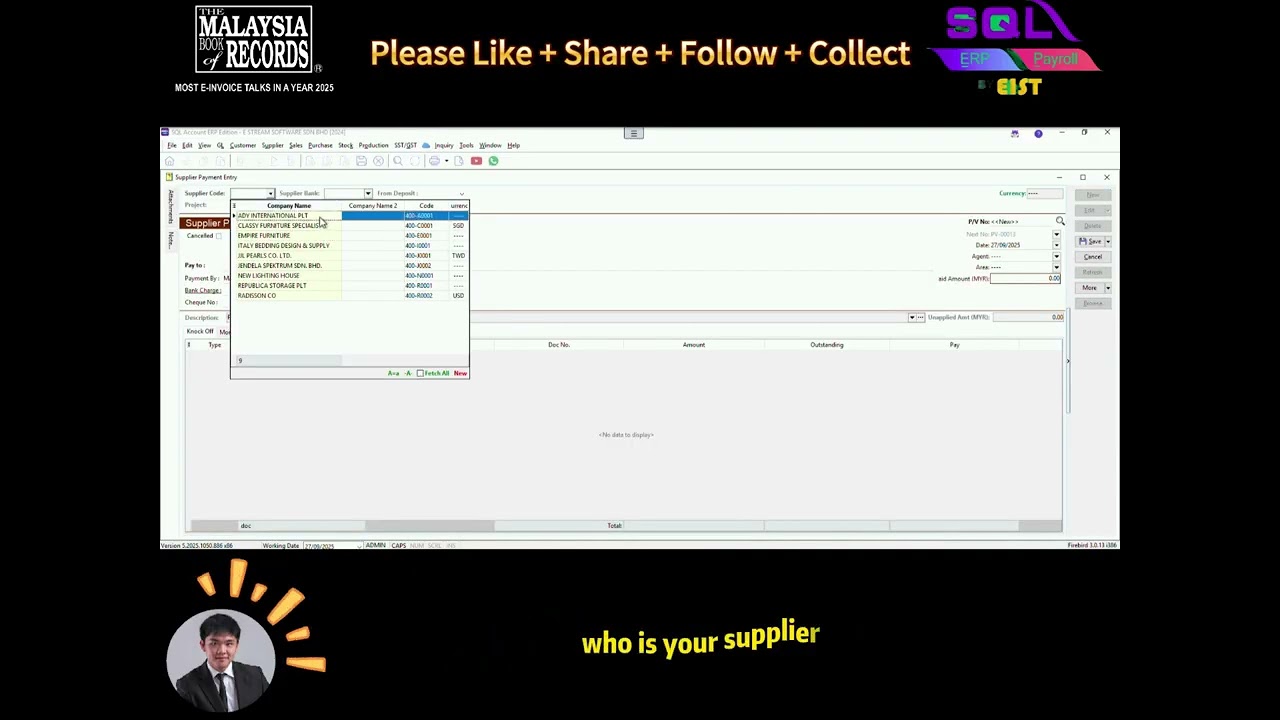 💻 SQL Accounting Tutorial: How to Record Supplier Payment