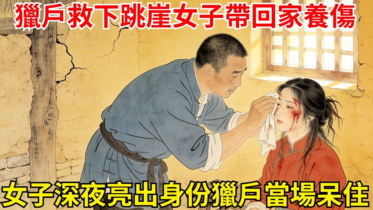 獵戶救下跳崖輕生女子，帶回家養傷，女子深夜亮出身份，獵戶當場呆住！#故事頻道#民間故事#故事分享#中國文化#情感#聽書