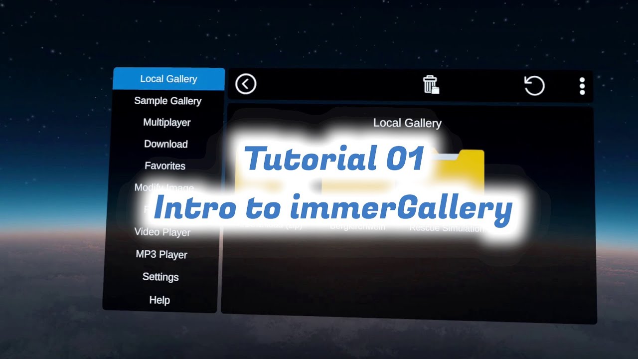 Tutorial 01 - Intro to immerGallery