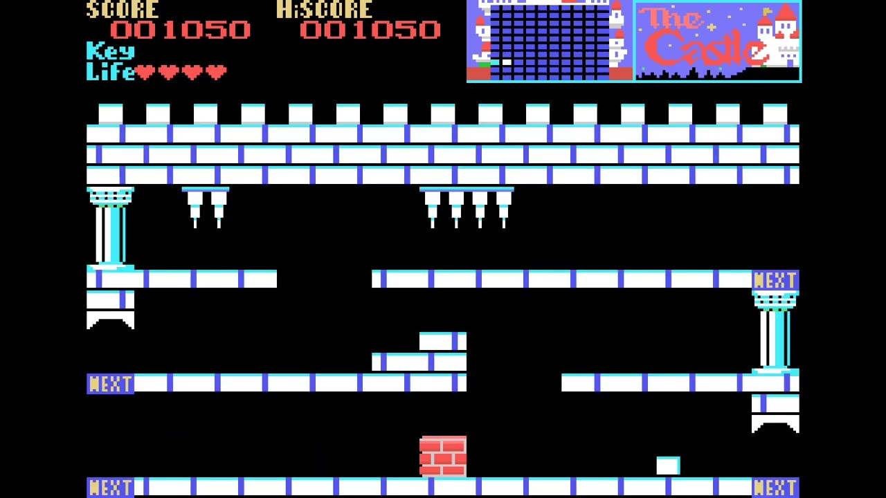 The Castle, exploration platformer on SG-1000 #retrogaming