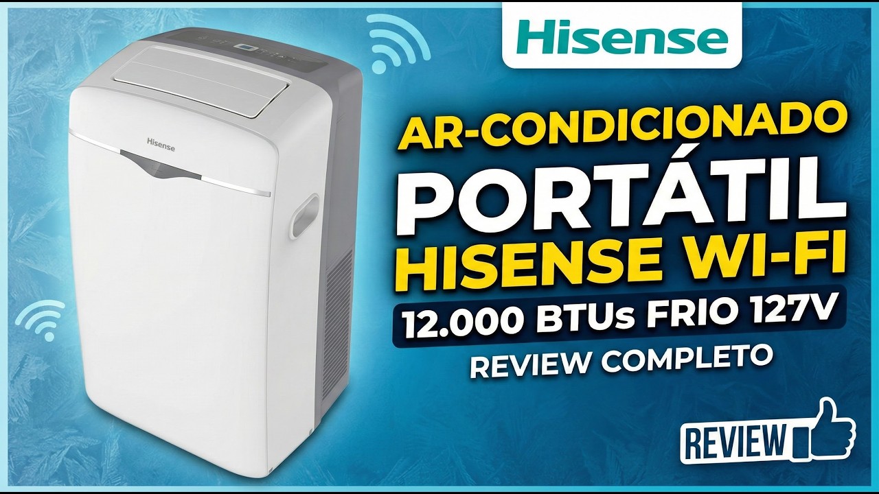 Ar Condicionado Portátil Hisense 12.000 BTUs Wi-Fi — VALE A PENA ? Review Completo e HONESTO!
