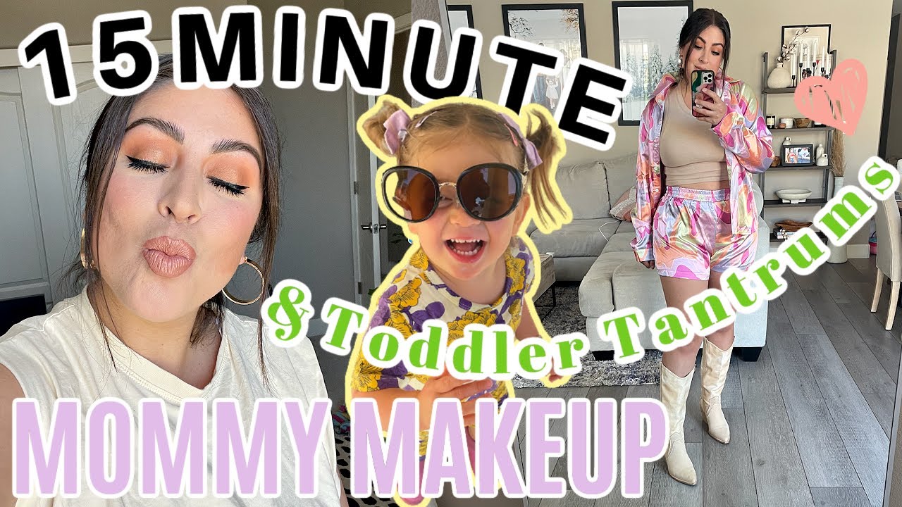 Quick 15 MINUTE MOM MAKEUP & Day in the Life with Toddler Tantrums