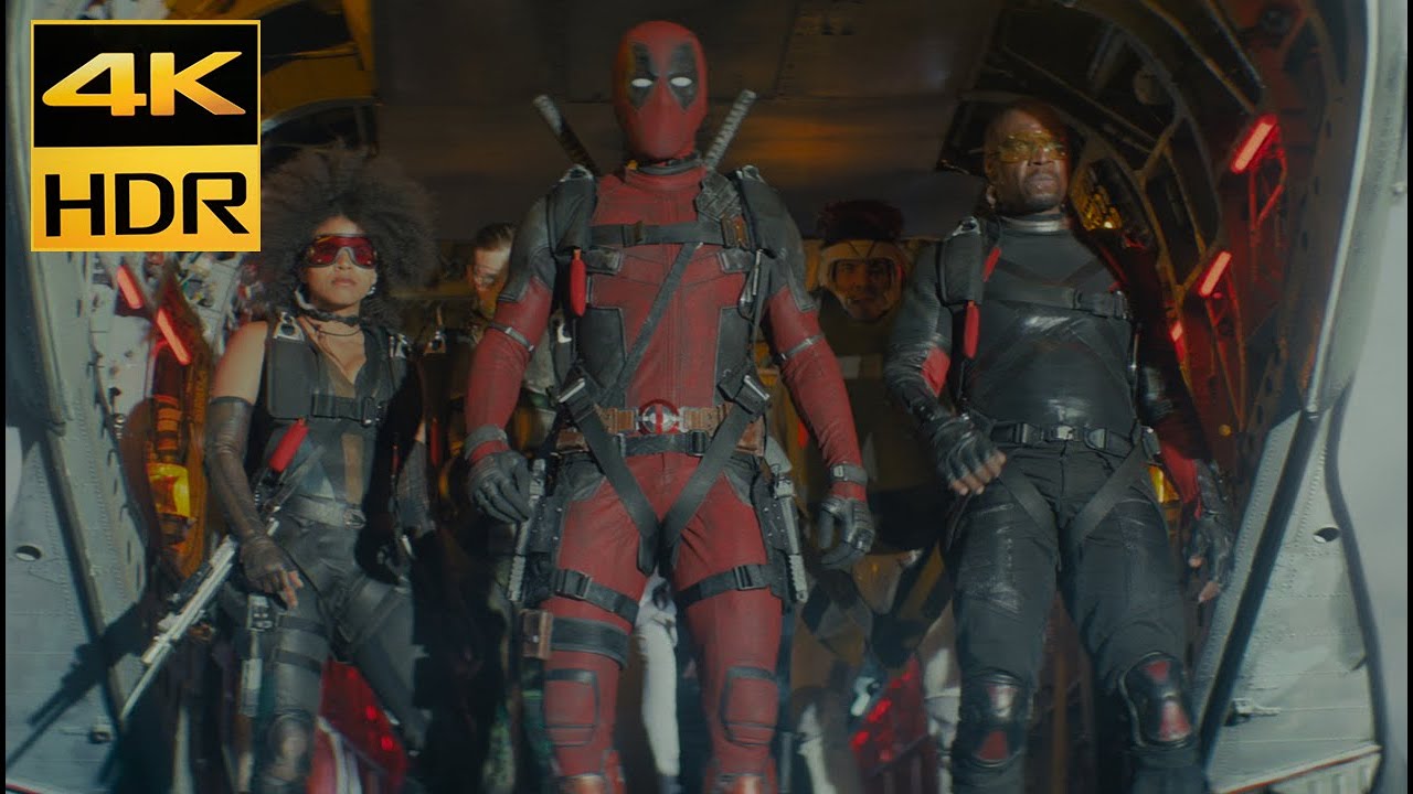 Deadpool 2 | 4K HDR | X-Force Skydiving Scene