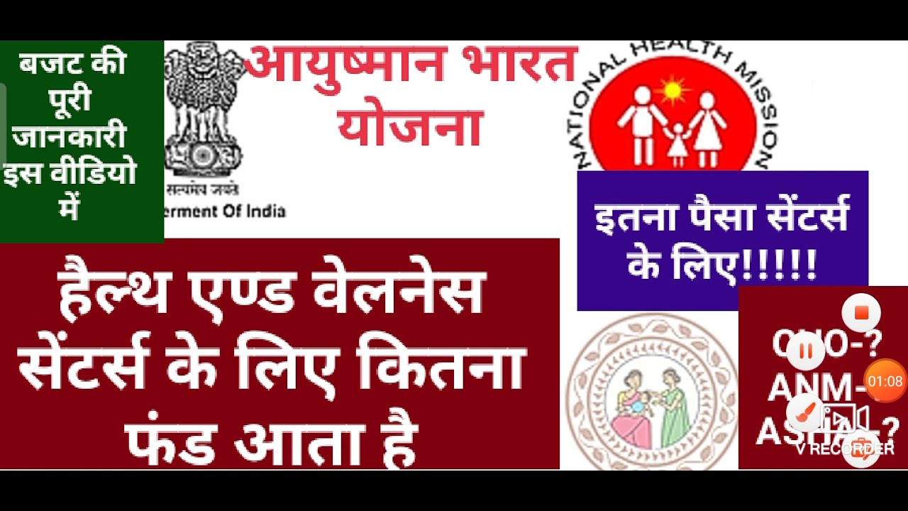 budget for health and wellness centers |CHO|HWCs हैल्थ एण्ड वेलनेस सेंटर्स के लिए बजट 2021