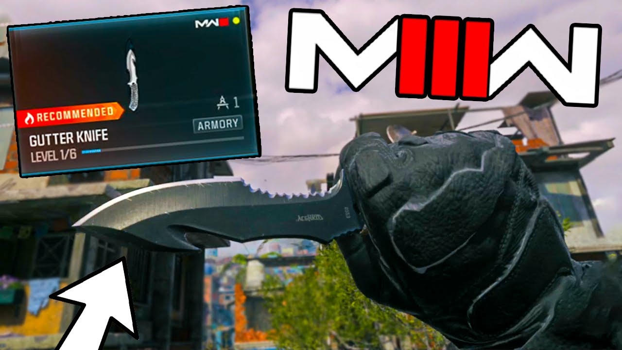 The GUTTER KNIFE in Modern Warfare 3 (Early MW3 Gameplay)