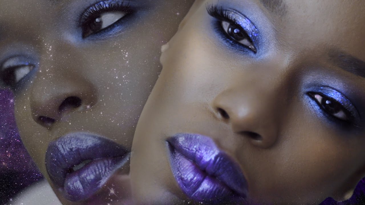 Purple Smoky Holiday Makeup for DAR SKIN. Actual Dark Skin not just for promo.