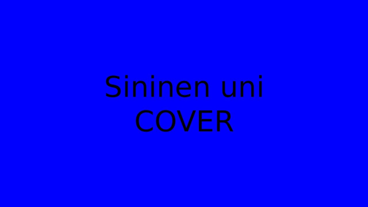 Sininen uni COVER