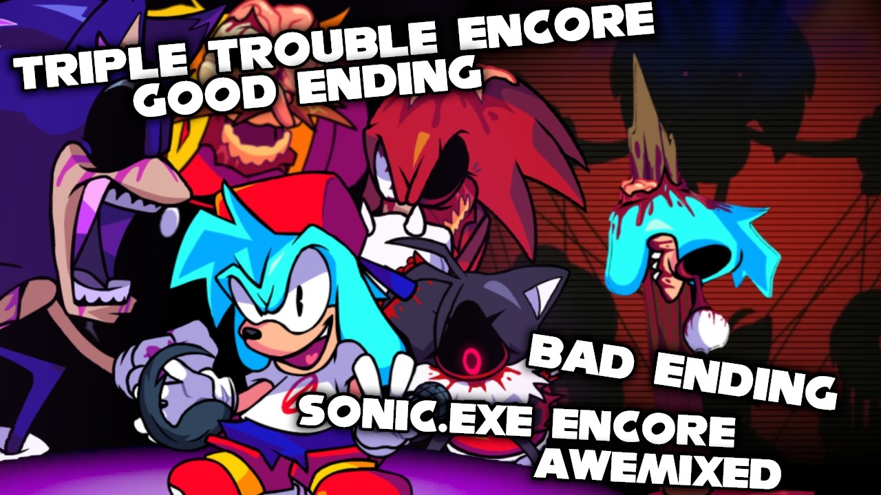 FNF | Triple Trouble The Encore (FANMADE) (Awemixed) - Vs Sonic.Exe Encore | Mods/Hard/Gameplay |