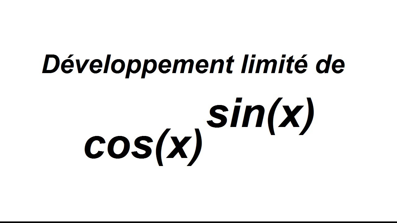 Développement limité avec une puissance