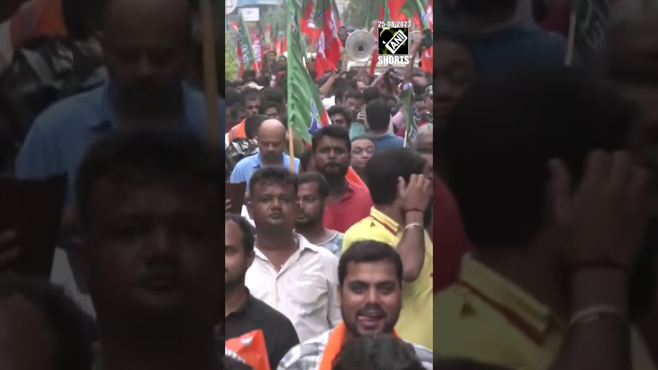 Kolkata: BJYM holds rally over Jadavpur University student death case