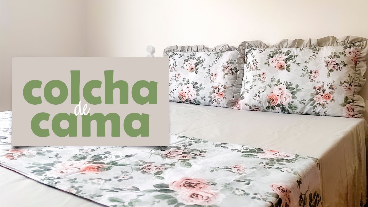 COLCHA de cama de casal - Com PESEIRA - Passo a passo - FÁCIL