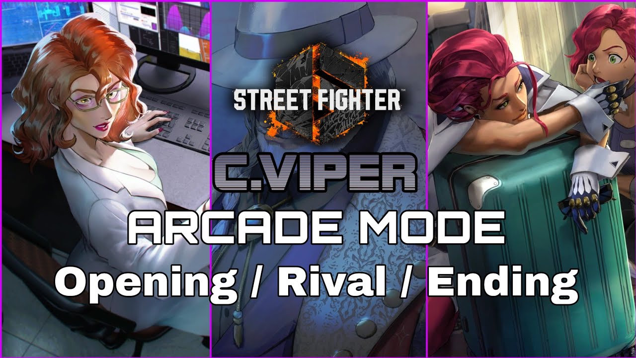 Street Fighter 6 - C. Viper Arcade Mode (Opening / Rival / Ending)