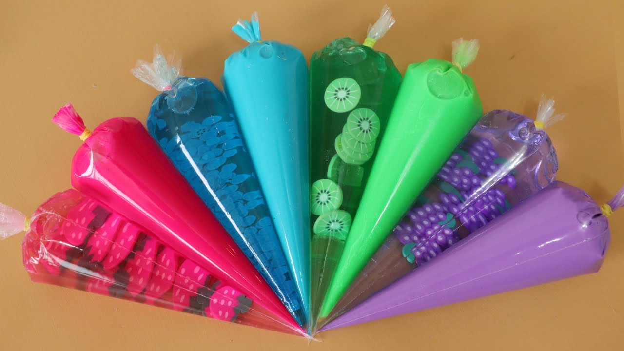 Making Fruit Slime with Piping Bags! Most Satisfying Slime Video★ASMR★#ASMR #PipingBags