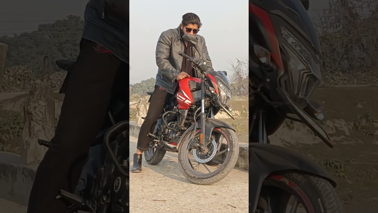 handsome men in black leather jacket (