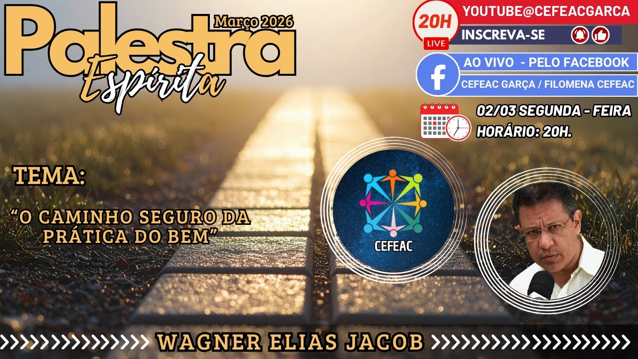 Palestra Espírita  - 📖Tema: 