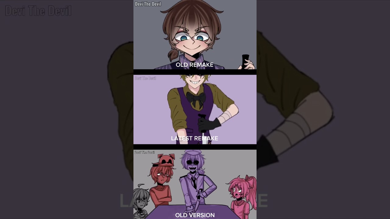 OLD REMAKE vs LATEST REMAKE vs OLD VERSION of Knife Game Song FNAF animatic