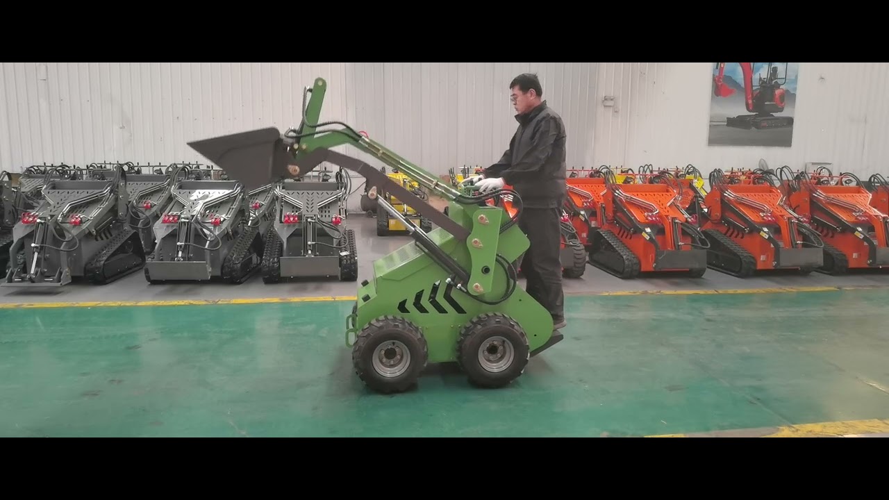 Chinese direct sales brand new mini skid steer loader diesel-powered. #skidsteerloader #machine