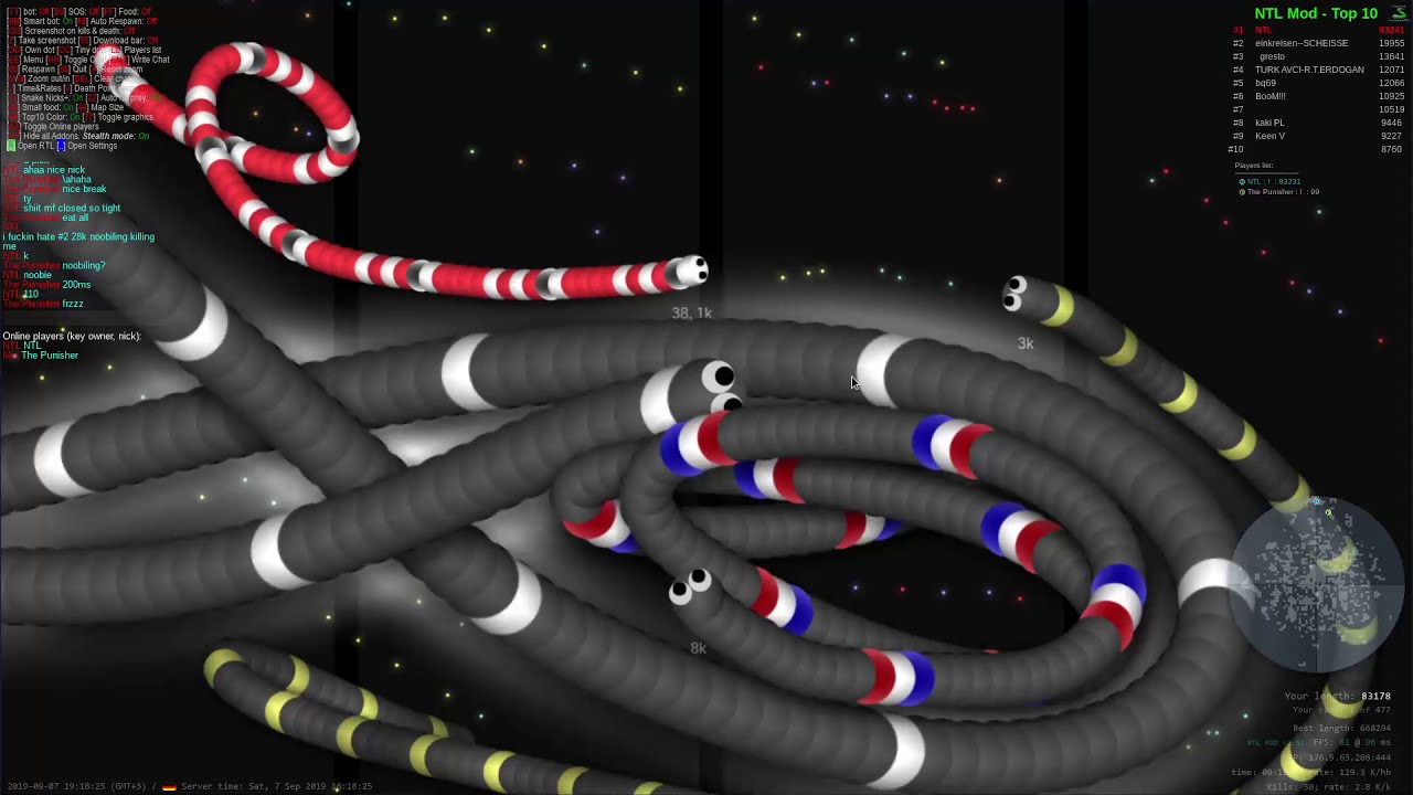 Slither.io: how to play with stealth mode (110k)