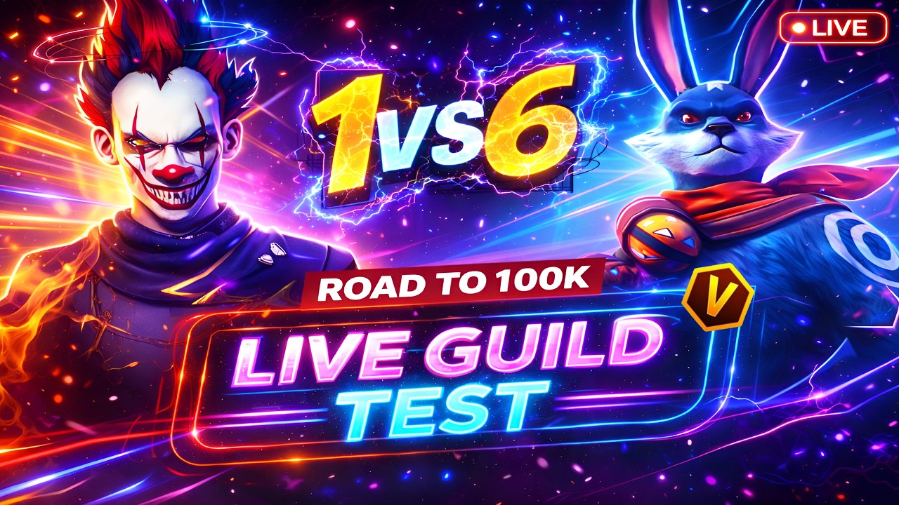 FF LIVE TOP 1 💀 BEST GUILD TEST 1 VS 4 | ROAD TO 100K | LIVE GUILD TESTING #fflive #girllive #ffgirl