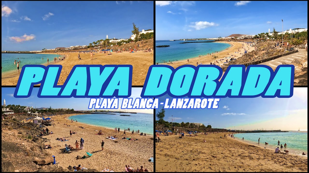 PLAYA DORADA Beach walk - Playa Blanca - Lanzarote [4k]