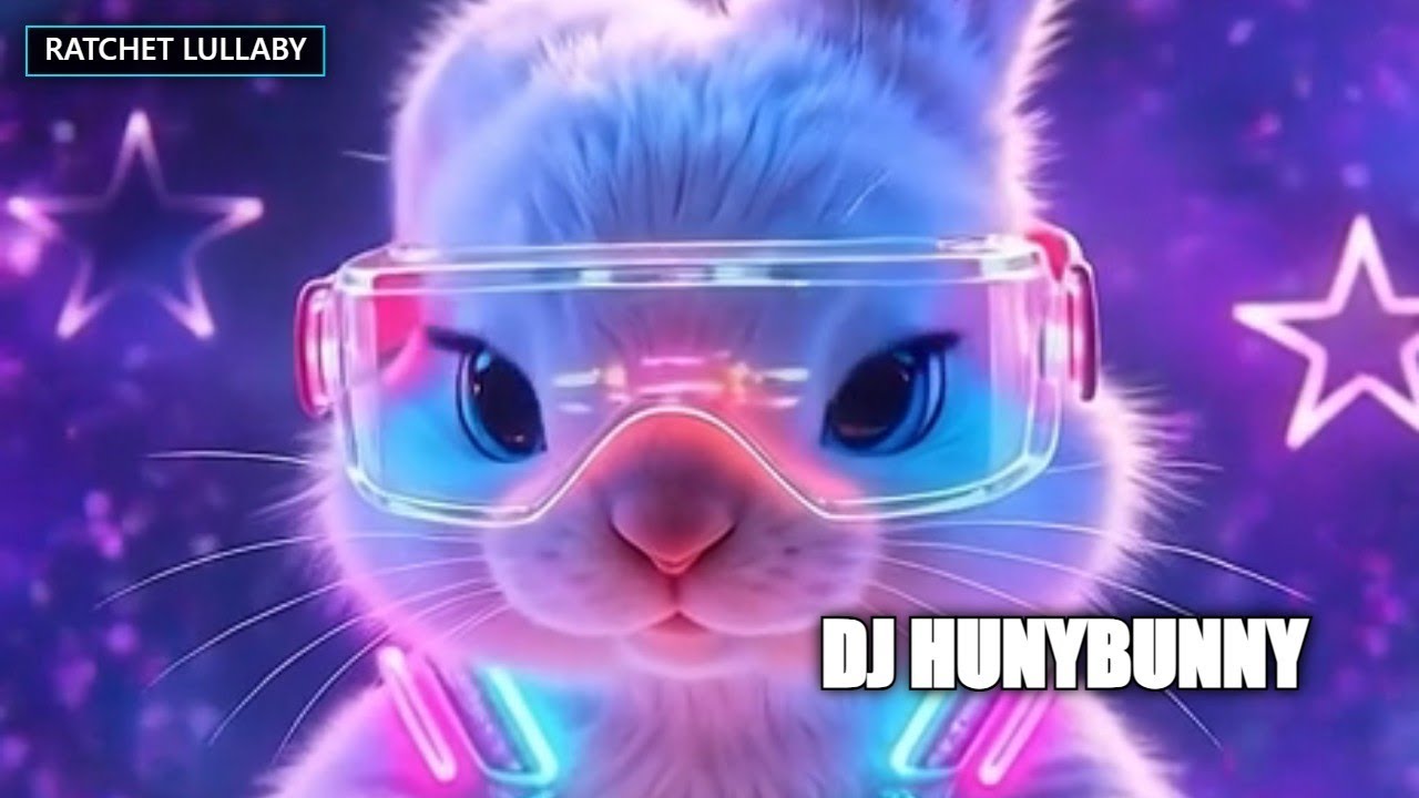 Cosmic Bunny Takes the DJ Deck | Animated Neon Music Video