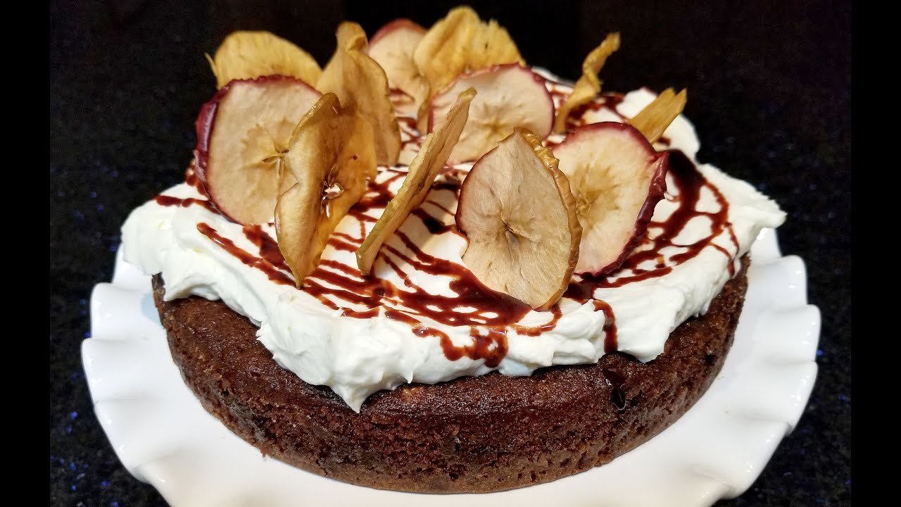 Bourbon Applesauce Date Cake with Whipped Cream Cheese Frosting