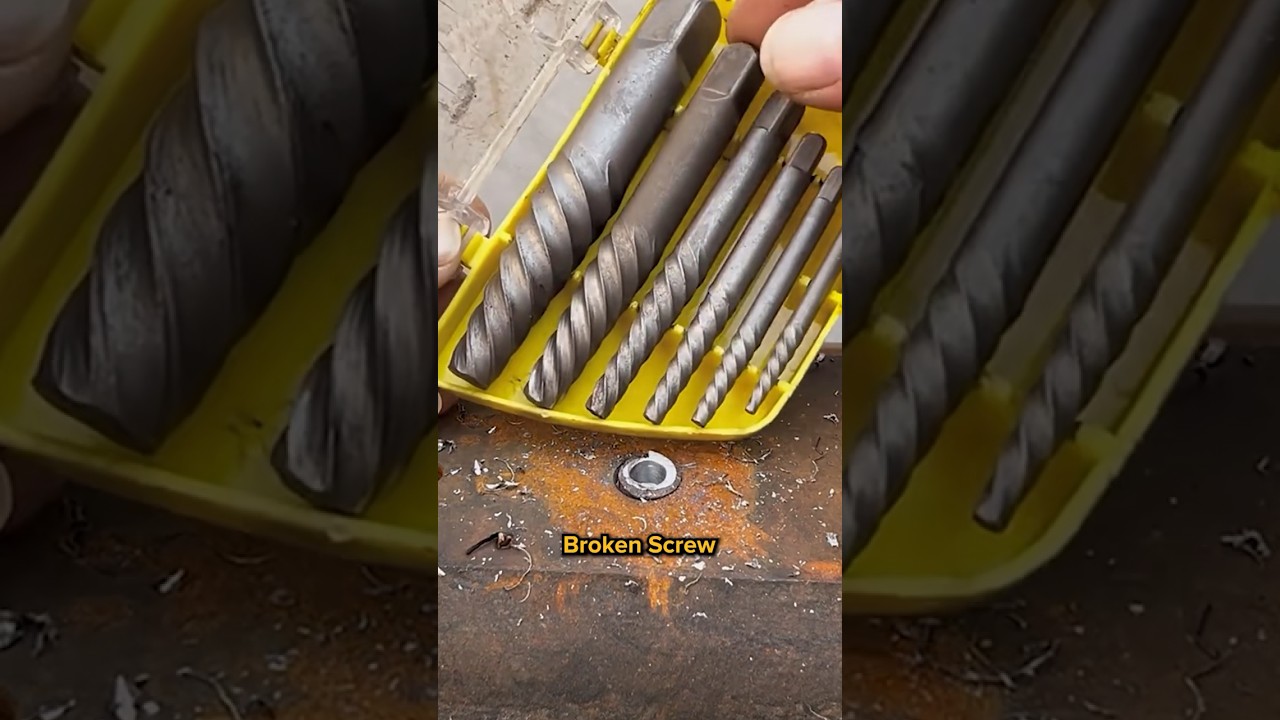This Broken Screw Extractor Set will help you when you bust a nut! 🛠️🔥 #tools #besttools #screw