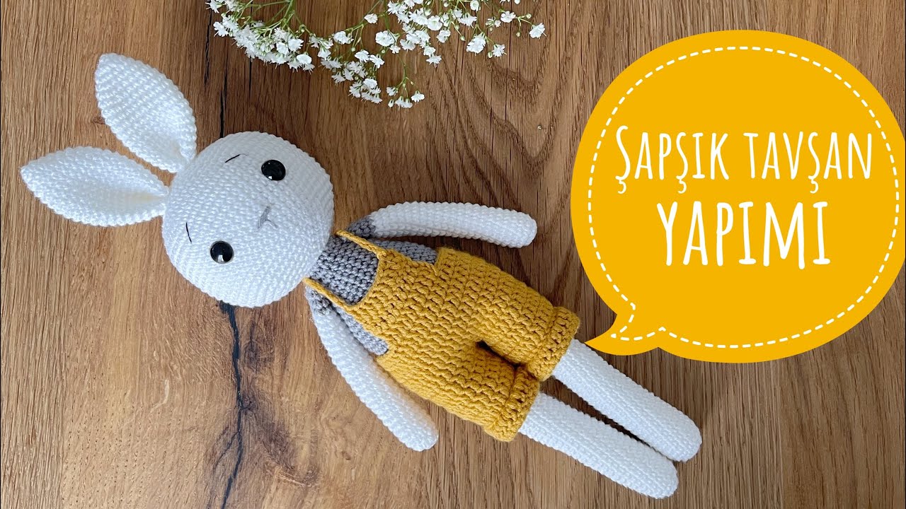 Amigurumi kolay tavşan yapımı💛(1/2) (kafa,kulak,,bacaklar,kollar) #amigurumierkektavşan#amigurumi
