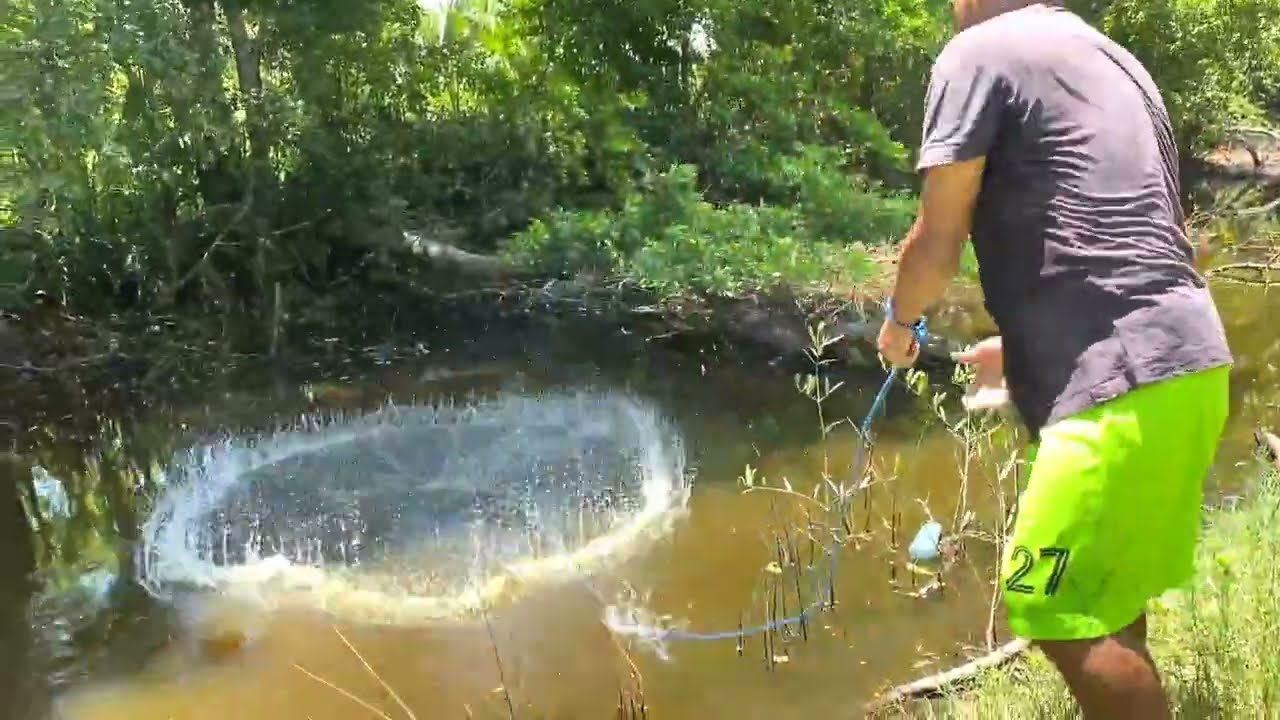 Mire lo que pesque en esta charca 😱😱