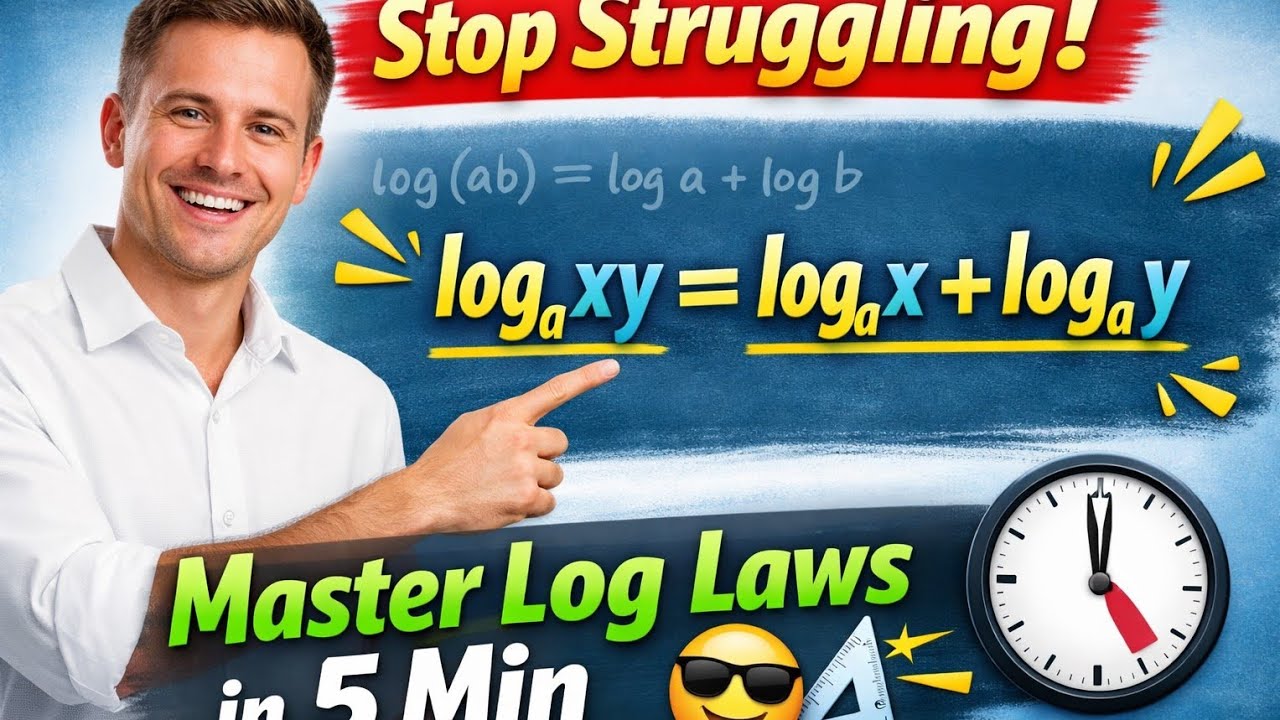 Stop Struggling! Master All Logarithm Laws in 5 Minutes ⚡