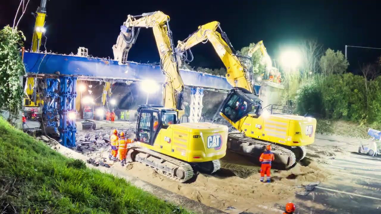 DEMOLIZIONE VIADOTTO AUTOSTRADA A14 - ICPP | 4K