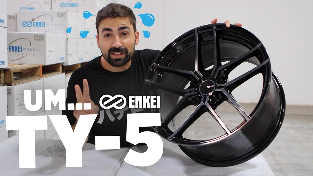 The Enkei TY-5 Pearl Black Tuning Series Wheel